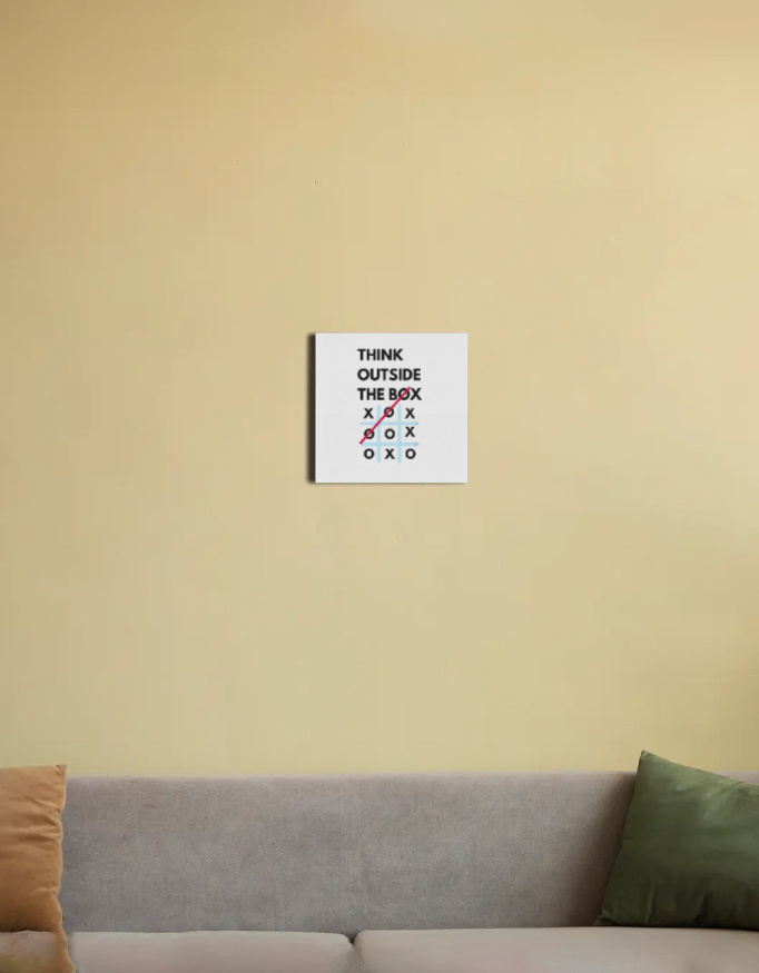 Think Outside the Box – Motivational Canvas Wall Art (PolyCanvas Frame)