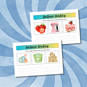 Sentence Writing Fun Pack – Printable Worksheets for Early Learners (PDF, A4)