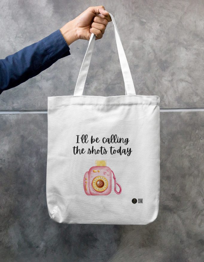 Calling the Shots | Canvas Tote Bag with Zipper - Image 2