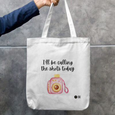 Calling the Shots | Canvas Tote Bag with Zipper