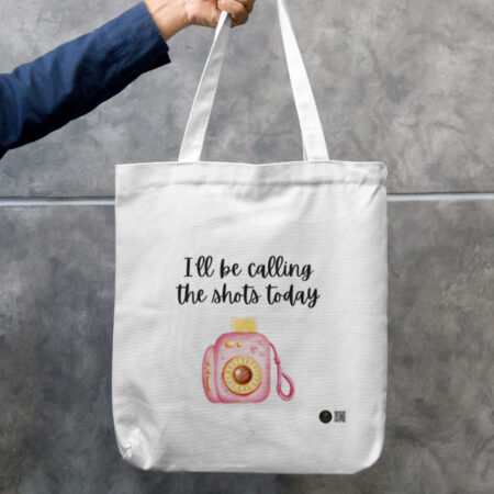 Calling the Shots | Canvas Tote Bag with Zipper