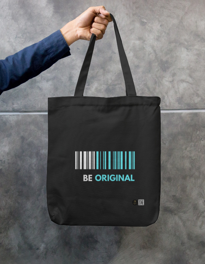 Be Original - Dark Zipper Tote Bag - Image 2