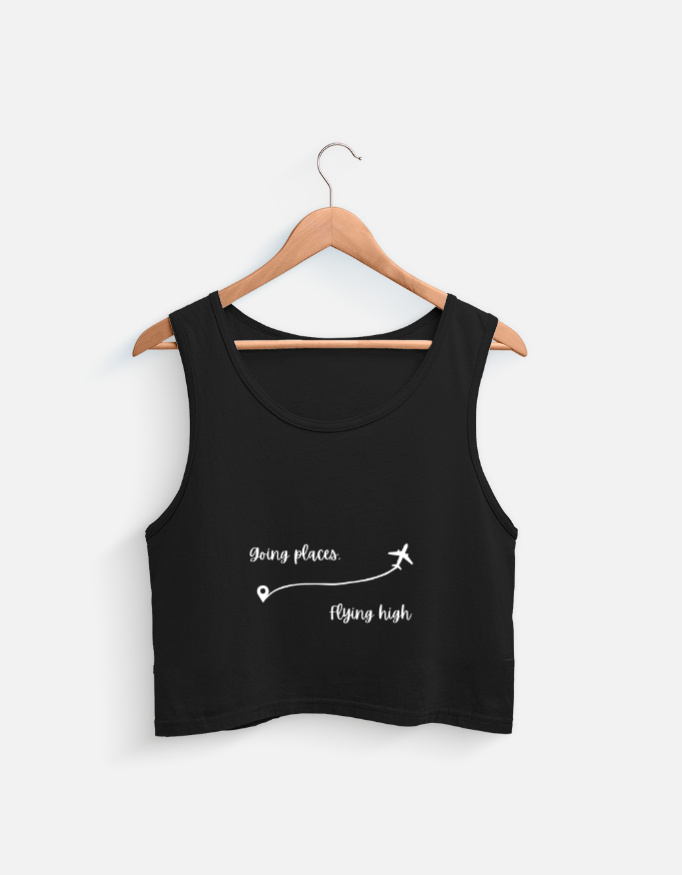 "Flying High" Cropped Cotton Tank Top