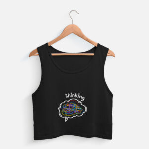 Thinking - Dark Crop Tank