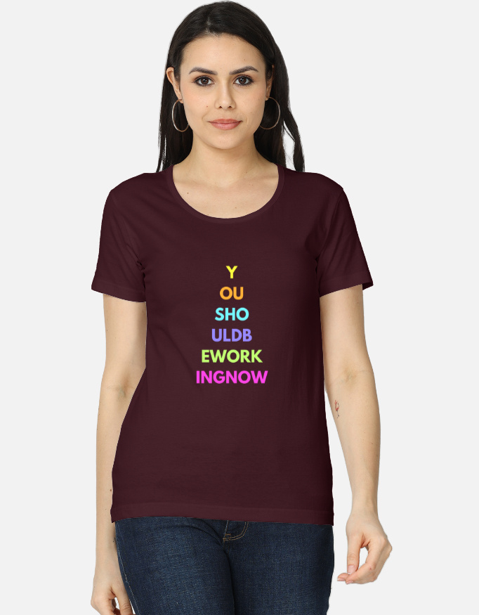 You Should Be Working Now – Women’s Classic Cotton T-Shirt - Image 5