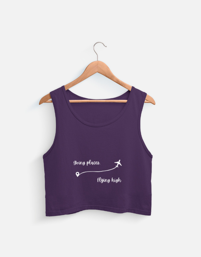 "Flying High" Cropped Cotton Tank Top - Image 4