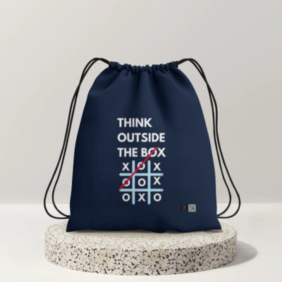 Outside The Box - Dark Drawstring Bag