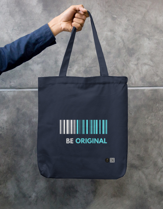 Be Original - Dark Zipper Tote Bag