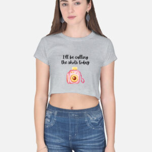 Calling the Shots | Graphic Cotton Crop Top