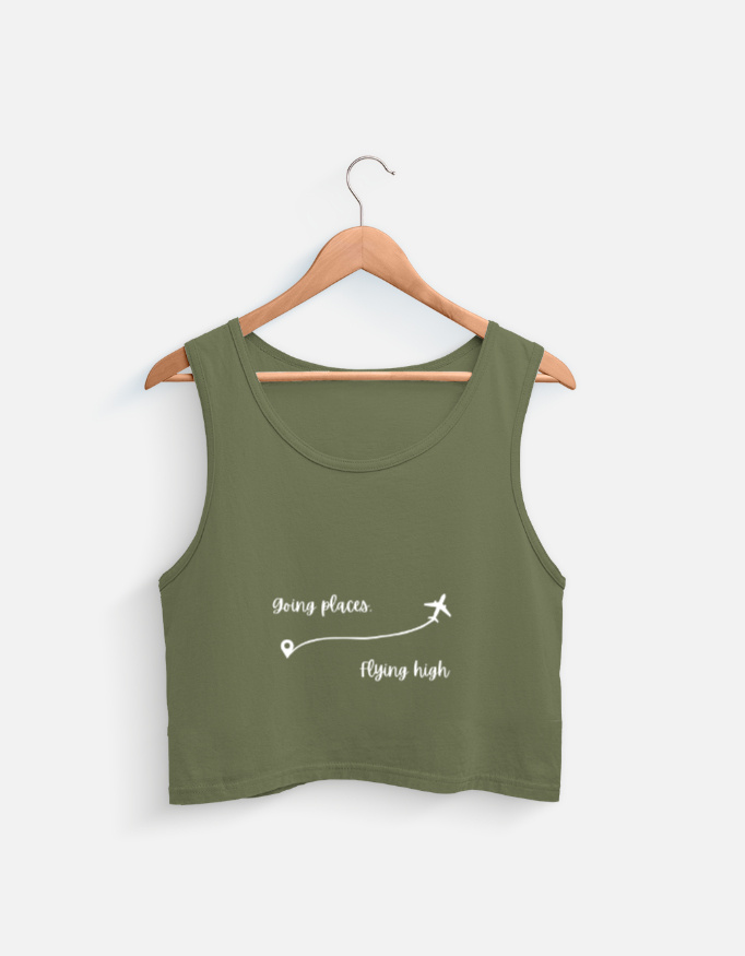 "Flying High" Cropped Cotton Tank Top - Image 3