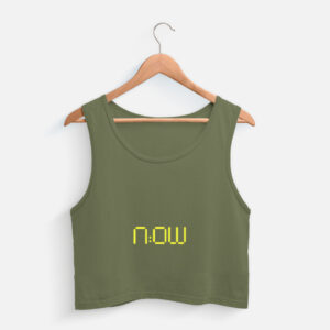 "NOW" Motivational Crop Tank – Premium Cotton