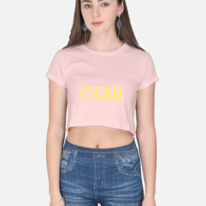 "NOW" Quote Crop Top – Super Combed Cotton