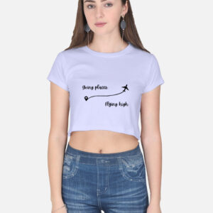 "Flying High" Women's Cotton Crop Top