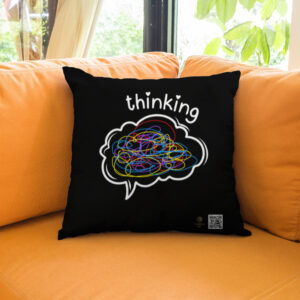 Thinking - Dark Cushion Cover