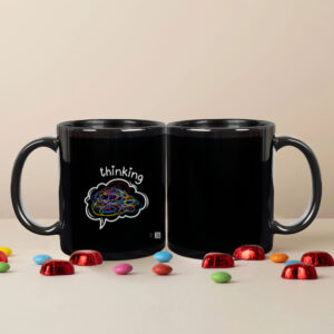Thinking - Black Coffee Mug