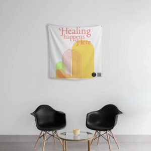 "Healing Happens Here" Therapeutic Tapestry – 24" x 24" | Tapestry