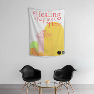 "Healing Happens Here" Therapeutic Tapestry – 26" x 36" |  Tapestry