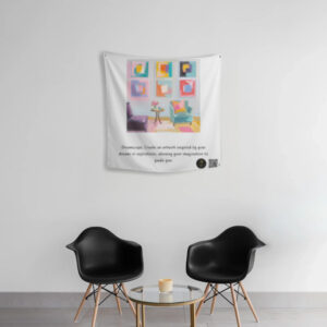 "Cozy Haven" Premium Textured Tapestry – 24" x 24" | Tapestry