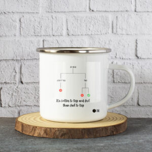 Choices - White Enamel Mugs