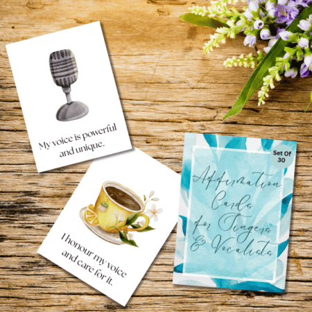 Affirmation Cards for Singers & Vocalists – 30 Printable Mindset Cards for Performers (Digital PDF)