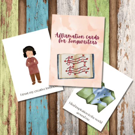 Affirmation Cards for Songwriters – 30 Printable Lyricist & Musician Mindset Cards (Digital PDF)