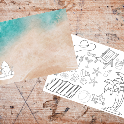 Beach Scene Cut & Paste Craft – Printable Kids Activity (Printable PDF)