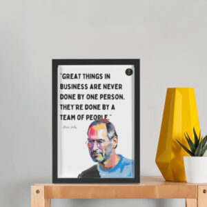They’re Done by a Team of People” Steve Jobs Motivational Framed Poster