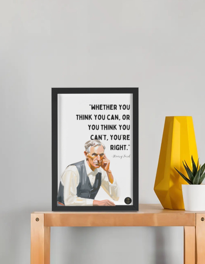 “Whether You Think You Can...” Henry Ford Motivational Framed Poster