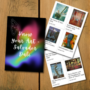 Know Your Art – Salvador Dalí: 20 Famous Paintings on 7 Printable Pages (Digital PDF)