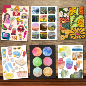 Sticker Sets – 10 Printable Sticker Sheets for Kids & Creative Projects (Digital PDF)