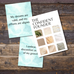 The Confident Founder – 30 Printable Affirmation Cards for Entrepreneurs (Digital PDF)