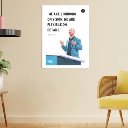 “We Are Stubborn on Vision.” Jeff Bezos Motivational Poster