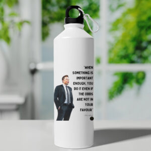“Do It Even If Odds Aren’t in Your Favour” Elon Musk Motivational Quote Sipper Bottle