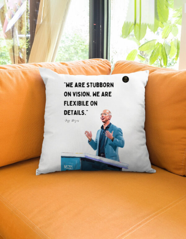 Jeff Bezos Motivational Quote Unisex AOP Cushion Cover - Image 2