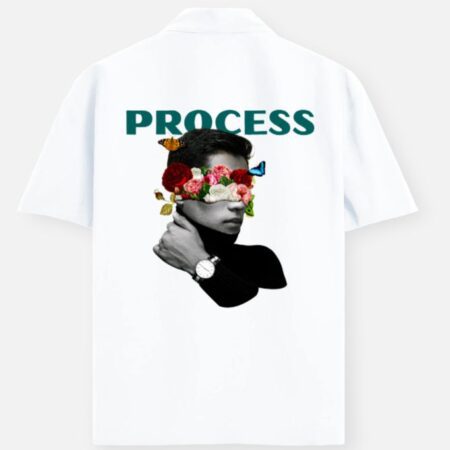 Back_3_c_1-2.jpg ‘PROCESS’ Graphic Unisex Oversized Shirt – Soft Pastel Edition | Premium 240 GSM Cotton