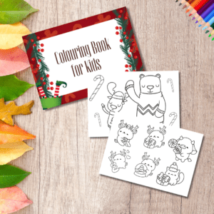 Christmas Colouring Book for Kids – 20 Fun Holiday Pages | Instant Digital Download | Printable Activity Book for Children