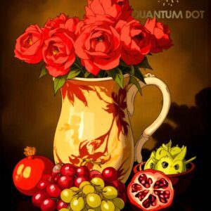 Crimson Bloom Still Life