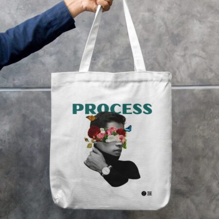Front_1_c_1-2.jpg ‘Process’ Canvas Tote Bag with Zipper – Premium 100% Cotton Carry-All for Daily Use