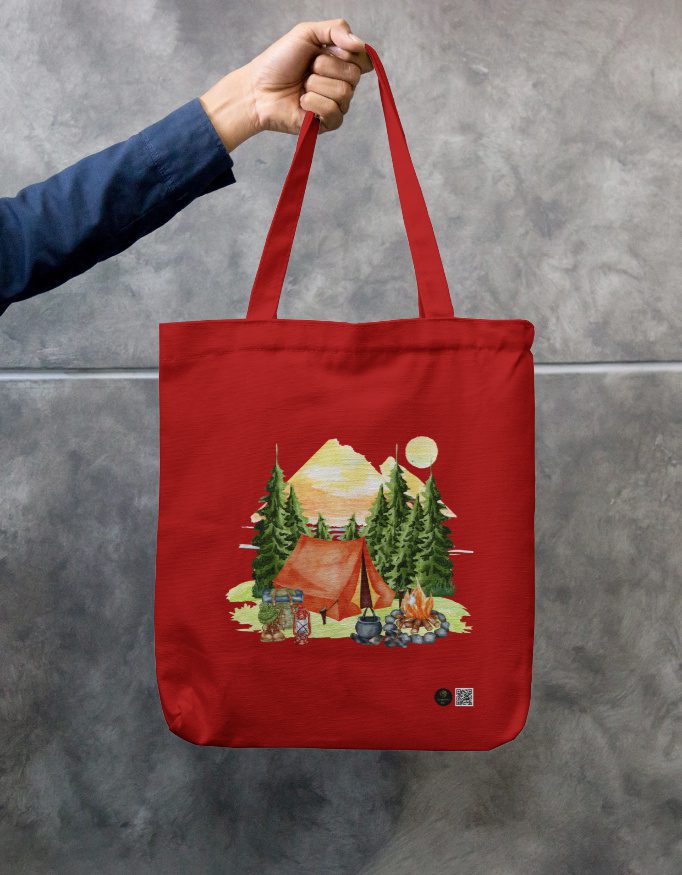 Camp Escape Canvas Tote Bag – Zippered, Eco-Friendly & Durable - Image 6