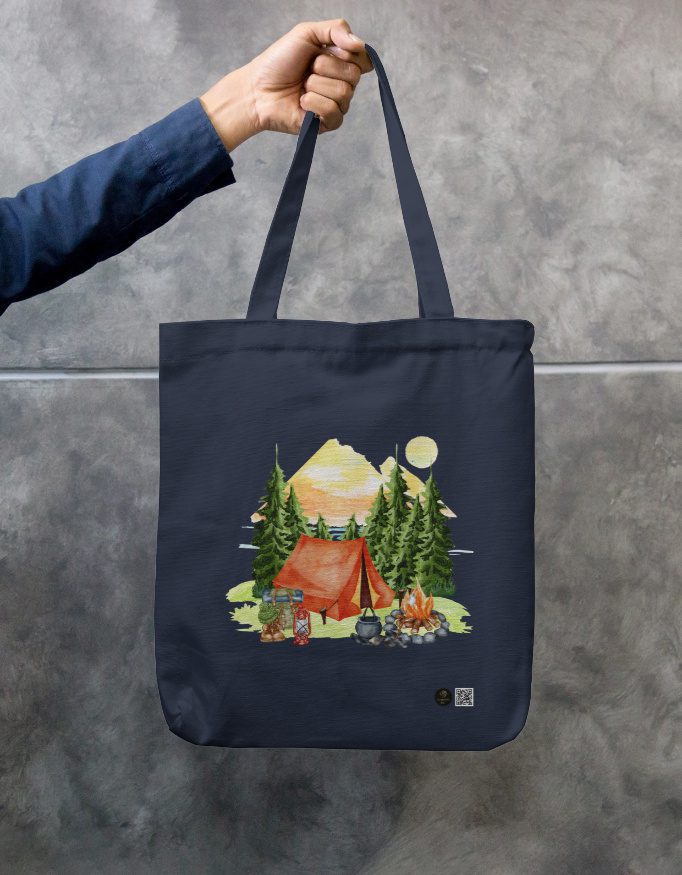 Camp Escape Canvas Tote Bag – Zippered, Eco-Friendly & Durable - Image 4