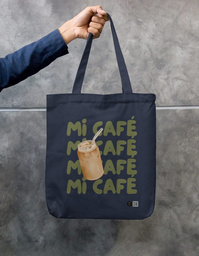 Mi Café Premium Canvas Tote Bag with Zipper | Durable 100% Cotton, Long Handles, Eco-Friendly, Everyday Carry-All - Image 2