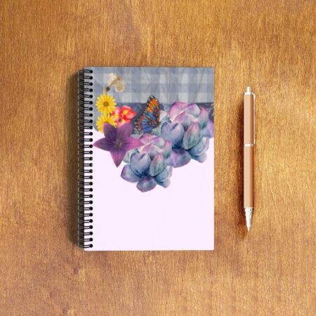 Floral Bloom A5 Spiral Notepad – 120 Unruled Pages | Artistic Stationery for Journaling, Ideas & Daily Notes