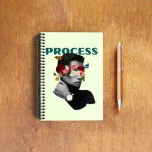 PROCESS Unruled Notepad | A5 Wire-Bound Notebook | 120 Pages | Minimalist Designer Journal