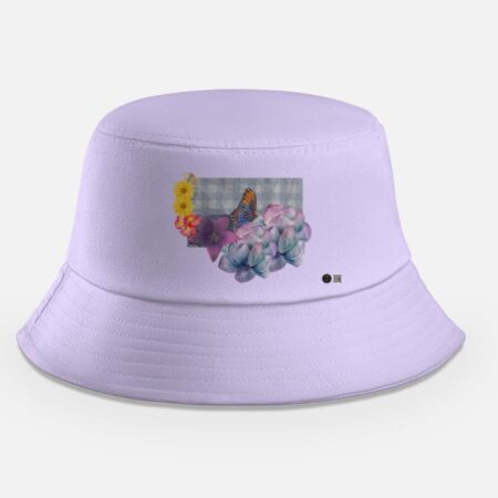 Floral Butterfly Aesthetic Bucket Hat – Unisex Soft-Brim Summer Hat