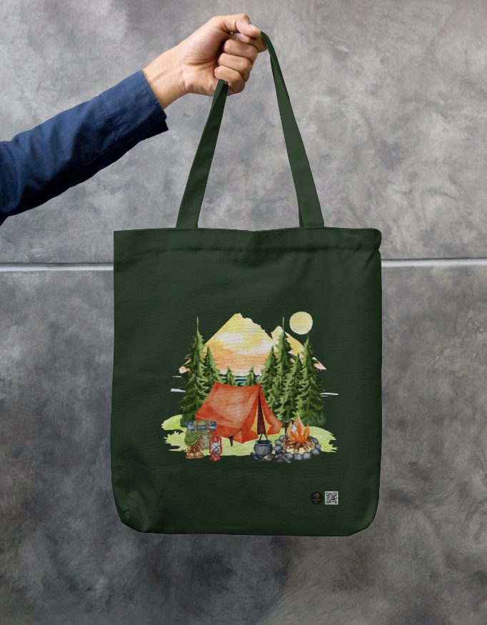 Camp Escape Canvas Tote Bag – Zippered, Eco-Friendly & Durable - Image 3