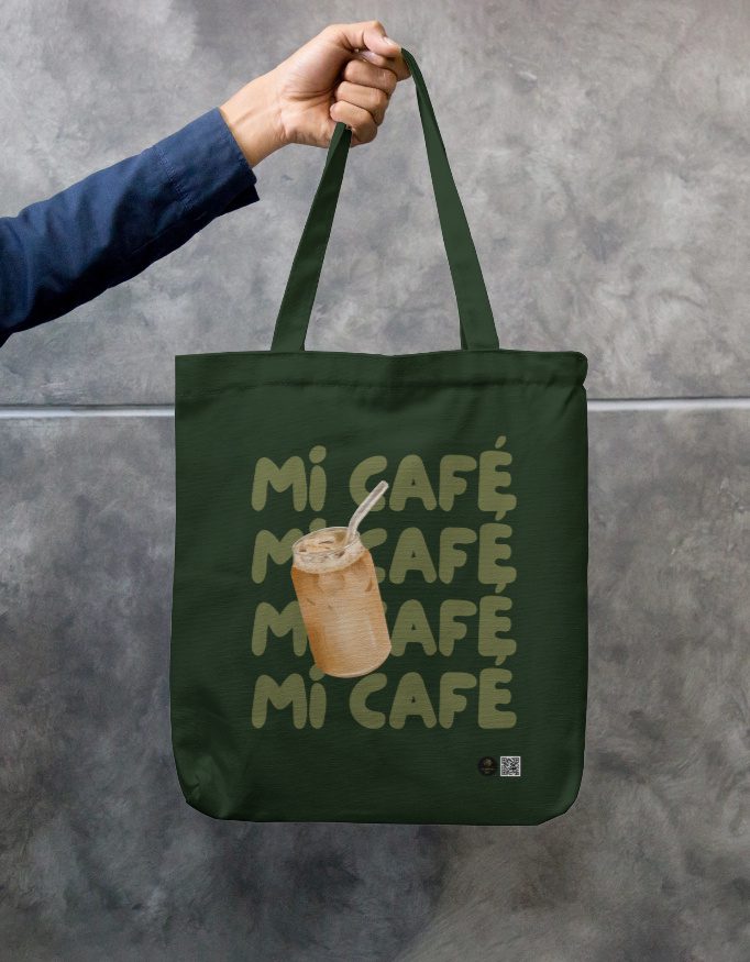 Mi Café Premium Canvas Tote Bag with Zipper | Durable 100% Cotton, Long Handles, Eco-Friendly, Everyday Carry-All - Image 4