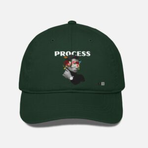 PROCESS Floral Art Baseball Cap – Adjustable Unisex Hat for Dark Colours