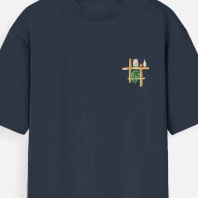Minimal Watercolour Shelf Pocket Tee – Unisex Oversized Standard T-Shirt