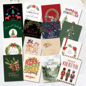 Mega Christmas Card Bundle | 50 Printable Christmas Greeting Cards | 5x7 Holiday Card Pack | Huge Xmas Digital Set