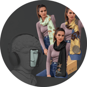 Quantum Bundle – Premium Stole Set (3-Pack) | Poly-woven Satin Fabric | Botanical, Sunflower & Hummingbird Designs